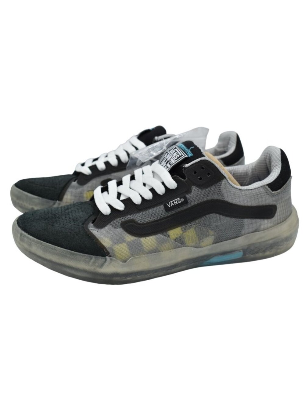 Vans Womens 8 EVDNT RW Ultimatewaffle Frost Gray Checkerboard Sneakers Shoes